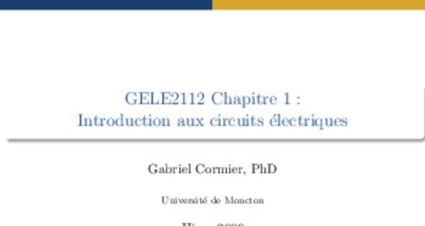 Cours circuit electrique