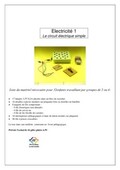 Cours electricite primaire : le circuit electrique simple