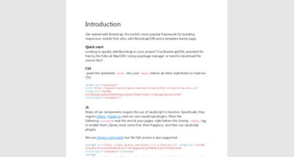 Bootstrap offline documentation [Eng]