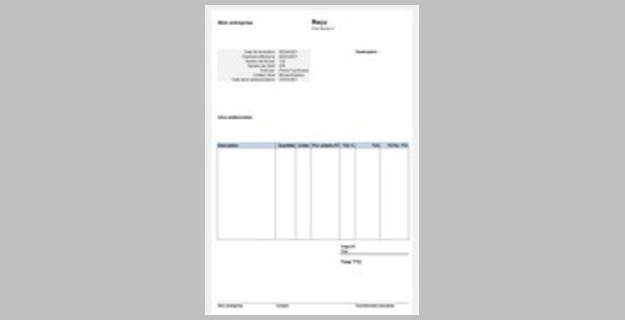 Modèle quittance de paiement Excel - Modèles Excel