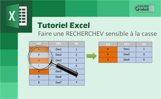 Tuto Excel : faire une recherche sensible à la casse (RECHERCHEV)