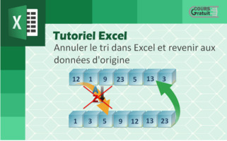 Excel : Comment annuler le tri et revenir aux données d'origine