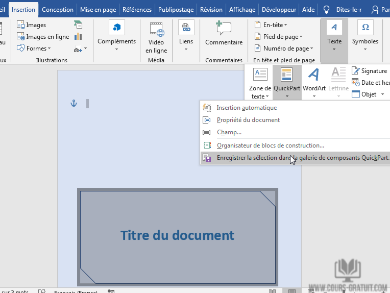 Tutoriel Word Comment Cr er Une Page De Garde Tutoriel Word